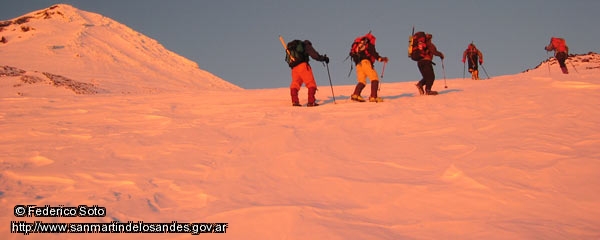 Foto Ascensión al volcán Lanín (Federico Soto)